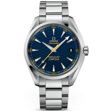 Front of Omega James Bond blue watch 