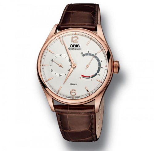 Front of Oris 110 Years limited edition rose gold watch