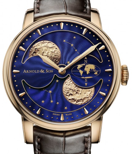 Front of Arnold & Son HM Double Hemisphere Perpetual Moon watch 