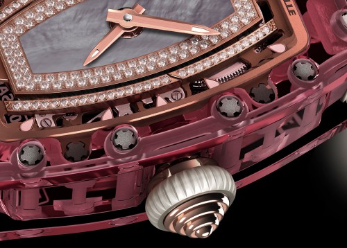 Richard Mille RM 07-02 Pink Lady Sapphire detail