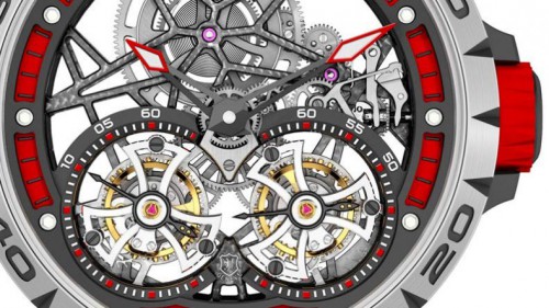 Roger Dubuis Excalibur Spider Double Flying Tourbillon dial