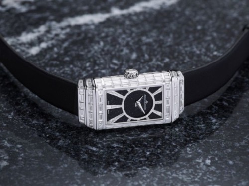 Side of Jaeger LeCoultre Reverso One High Jewelry Duetto watch