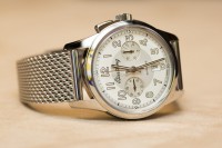 Breitling Transocean Chronograph 1915 With Silver Steel Strap