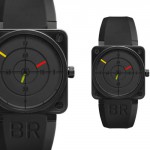Bell & Ross Radar black dial rubber strap watch