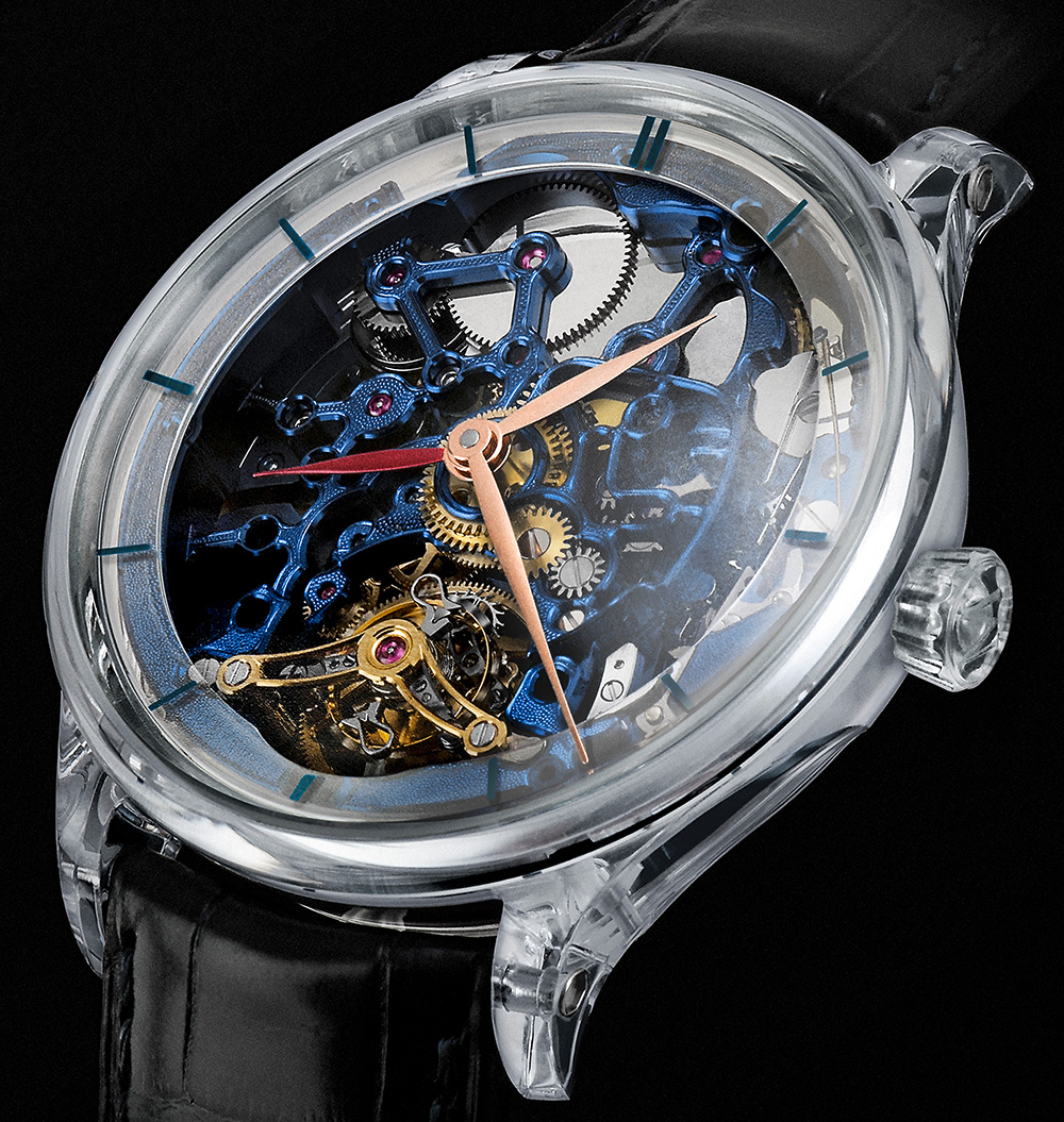 H. Moser & Cie. Venturer Tourbillon Dual Time Sapphire Blue Skeleton Watch Watch Releases 