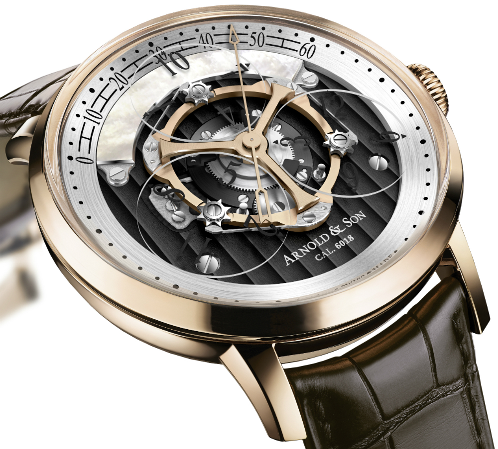 The Brand New Arnold & Son Golden Wheel Watch With Wandering Hours